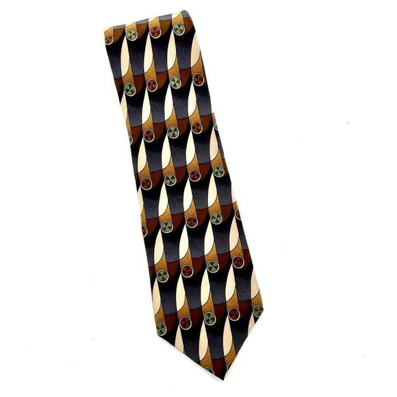Silk Tie Cocktail Collection Martini As Seen Under The Microscope Multicolored G - Picture 1 of 8
